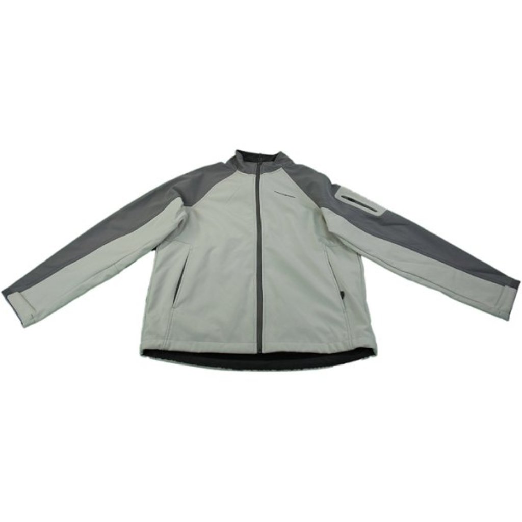 Hawke & Co Pro Series Mens Soft Shell Jacket, Stone/Charcoal Nwt